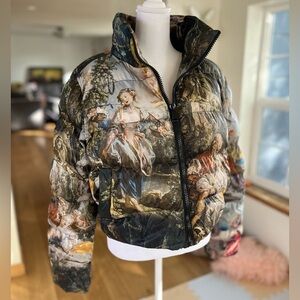 Dolls Kill "Da Vinci's Demons" Puffer Jacket by the brand Current Mood